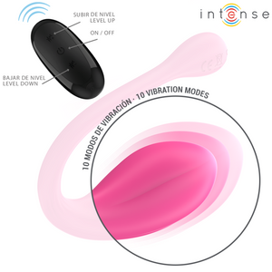 Intense – Janice u vibrateur double stimulation 10 vibrations rose télécommande