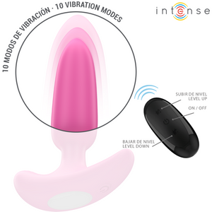 Intense – Ross anal plug 10 vibrations rose télécommande