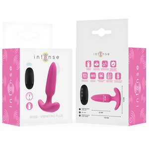 Intense – Ross anal plug 10 vibrations rose télécommande