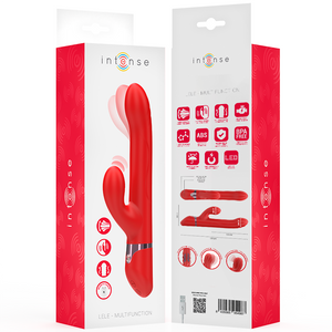 Intense – Lele vibrateur multifonction rotatif & oscillant & stimulant rouge