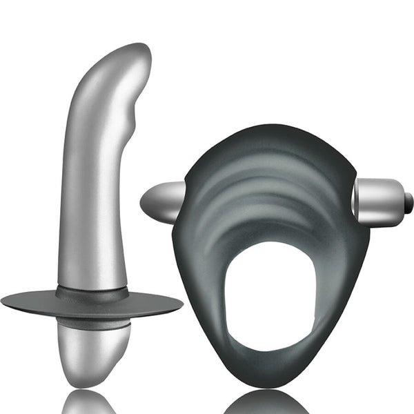 CLIMAXIMUM - KIT ENTICE ANNEAU PÉNITENTIAIRE + VIBRATEUR PROSTATIQUE DÉBUTANTS