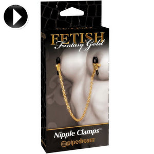 FFS Gold Chain Nipple Clamps