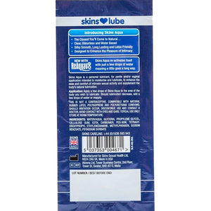 SKINS - AQUA LUBRIFIANT À BASE D'EAU DOSE UNIQUE 5 ML