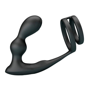 MR PLAY - PLUG ANAL VIBRANT AVEC ANNEAU PÉNIS ET TÉLÉCOMMANDE