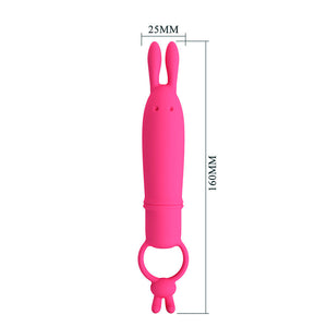 PRETTY LOVE - DELIA VIBRATEUR RABBIT AVEC ANNEAU DE RÉSISTANCE
