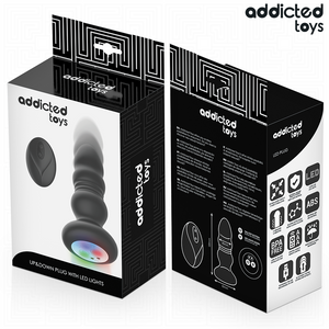 ADDICTED TOYS - PLUG ANAL ROTATIF ET VIBRANT, TÉLÉCOMMANDE AVEC LUMIÈRE LED