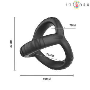 INTENSE - JOHN ANNEAU TRIPLE AJUSTABLE POUR LE PÉNIS MODÈLE 4