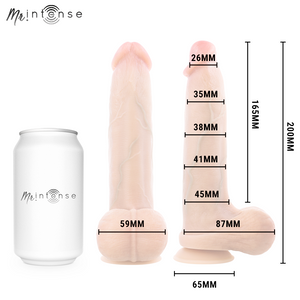 MR INTENSE - BRUCE M GODE EN SILICONE AVEC TESTICULES 20 CM -Ø- 4,5 CM