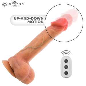 MR INTENSE - LOGAN VIBRATEUR GODEMICHET EN SILICONE AVEC EFFET CHAUFFANT ET TÉLÉCOMMANDE 20 CM -Ø- 4,1 CM