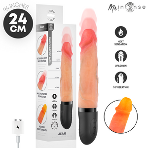 MR INTENSE - JEAN VIBRATEUR HAUT ET BAS EN SILICONE AVEC EFFET CHAUFFANT 24 CM -Ø- 3,8 CM