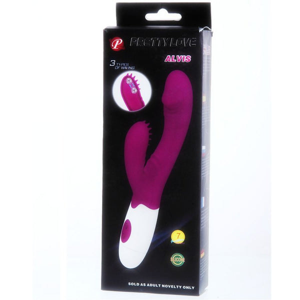 Pretty Love – Vibromasseur rabbit lilas et blanc, stimulateur clitoridien