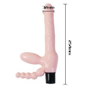 BAILE - ARNÉS SIN CUERDA TPR WITH VIBRACIÓN Y ESTIMULACION ANAL 25.4 CM