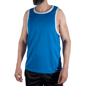 MACHO - CMV002 T-SHIRT DE SPORT BLEU L/XL
