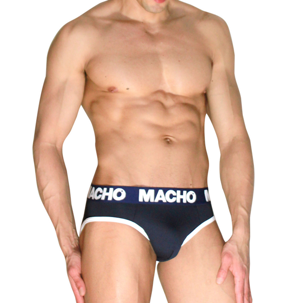 MACHO - MCH008 Slip classique bleu marine L