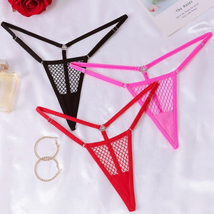 CHILIROSE - CR 4856 MICRO STRING RÉSILLE ROUGE S/M