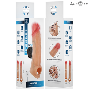 MR INTENSE - ARNOLD L VIBRATEUR MANCHON PÉNIS EN SILICONE AVEC TÉLÉCOMMANDE 16 CM -Ø- 4,5 CM
