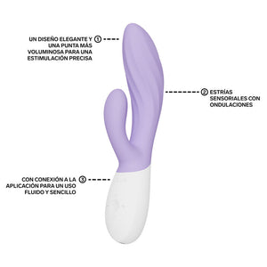 LELO - INA TWIST DOUBLE VIBRATEUR LAPIN POUR LE POINT G ET LE CLITORIS LAVANDE