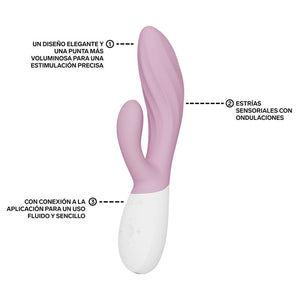 LELO - INA TWIST DOUBLE VIBRATEUR LAPIN POUR LE POINT G ET LE CLITORIS ROSE