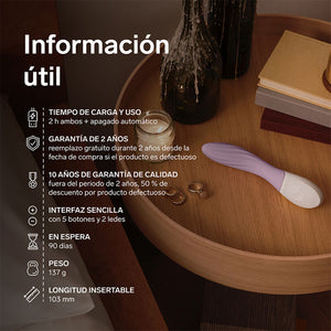 LELO - MONA TWIST VIBRATEUR POINT G RECHARGEABLE CONTRÔLÉ PAR APPLICATION LAVANDE