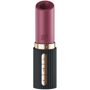 SATISFYER - STIMULATEUR DE CLITORIS DEEP KISS WAVE GRENAT / NOIR