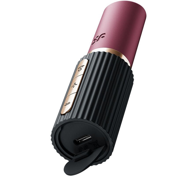 SATISFYER - STIMULATEUR DE CLITORIS DEEP KISS WAVE GRENAT / NOIR