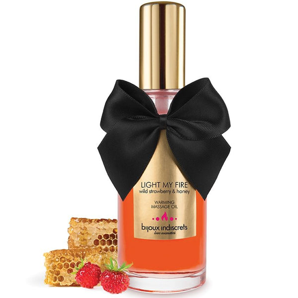 Bijoux – Huile de massage effet chaleur arôme fraise