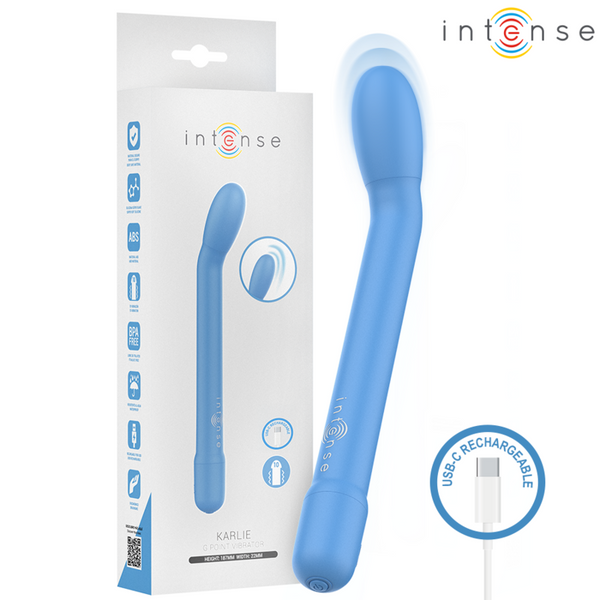 INTENSE - STIMULATEUR DE POINT G RECHARGEABLE KARLIE BLEU
