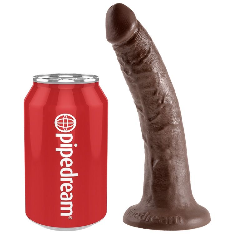 KING COCK - 7 PENE CHOCOLATE COLOR 17.8 CM