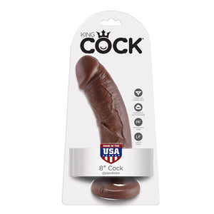 King Cock 8" Cock Brown