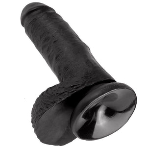 King Cock – 7 gode noir avec boules 17.8 cm