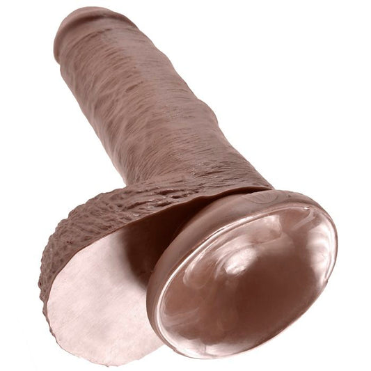 KING COCK - 7 PENE REALISTICO BROWN 17.8 CM
