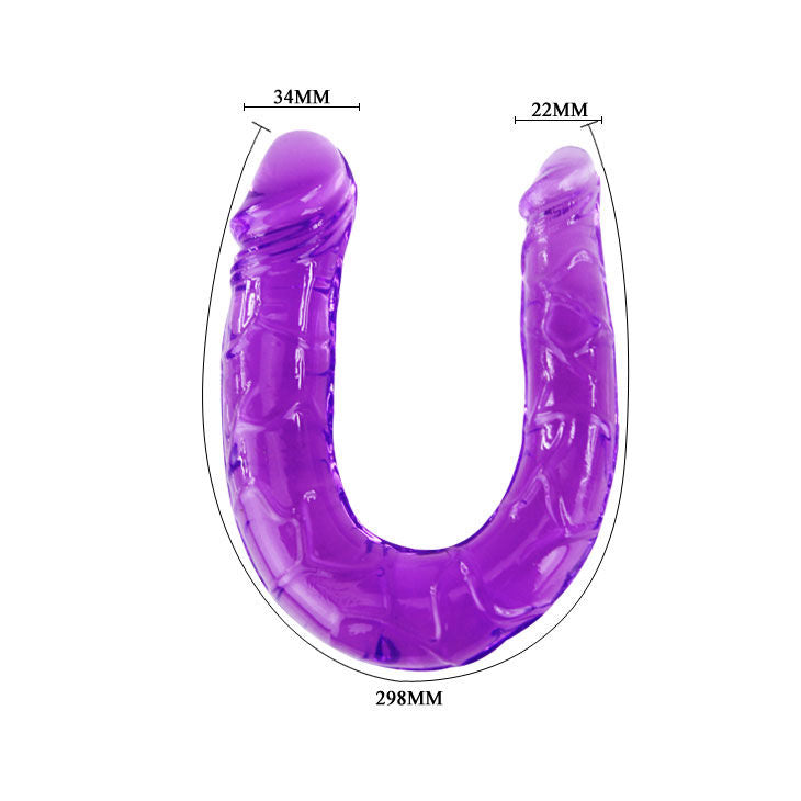 BAILE - DOBLE DILDO IN FLEXIBLE GELATINA LILA