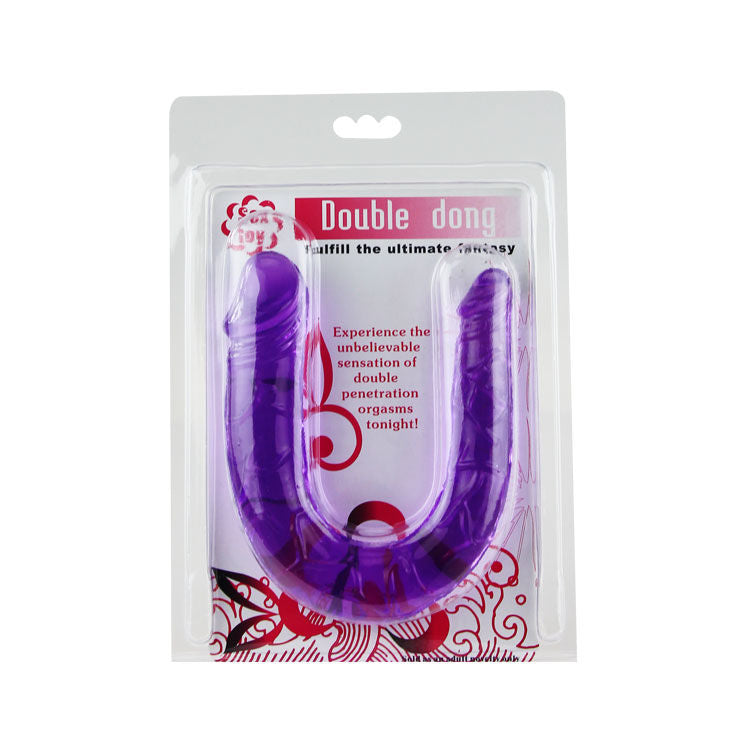 BAILE - DOBLE DILDO IN FLEXIBLE GELATINA LILA