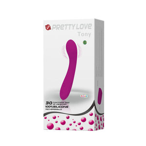 Pretty Love – Tony, vibromasseur en silicone lilas 15 cm
