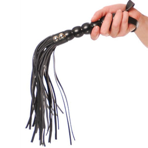 FETISH FANTASY SERIES BEADED CAT-O-NINE TAILS BLACK