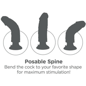 King Cock – Gode vibrateur 15.24 cm naturel