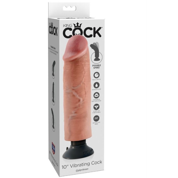 KING COCK - DILDO VIBRADOR 25,5 CM NATUURLIJK