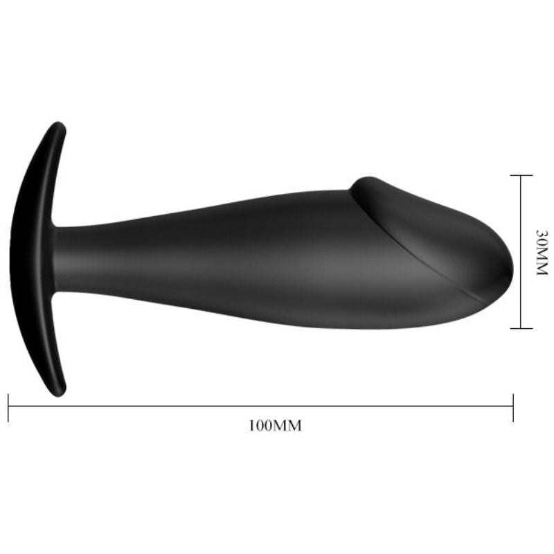 PRETTY LOVE - SILICONE ANAL PLUG FORMA PENE NEGRO