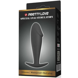 Pretty Love – Plug anal forme de pénis en silicone noir
