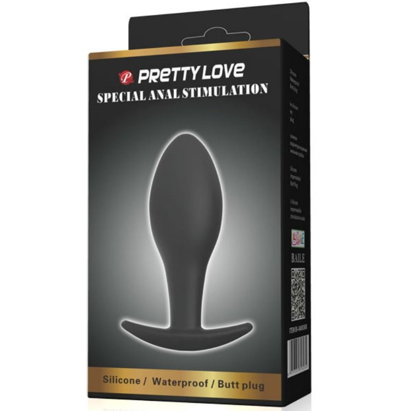 PRETTY LOVE - ANCLA SILICONE ANAL PLUG 8.5 CM NEGRO