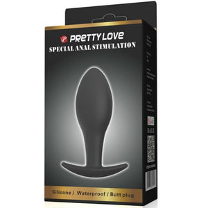 Pretty Love – Plug anal ancre en silicone 8.5 cm noir