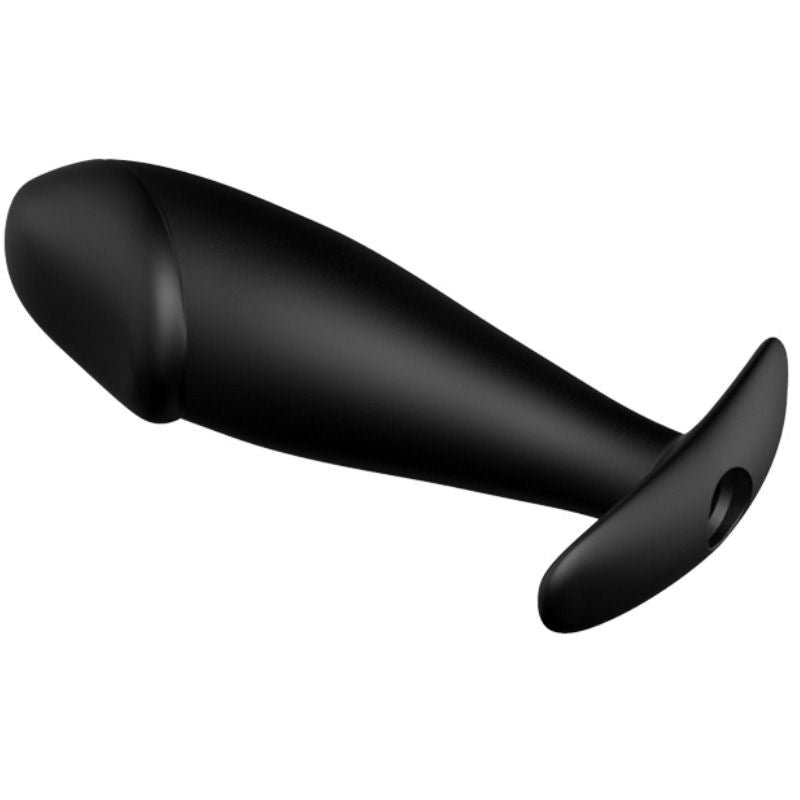 PRETTY LOVE - PLUG ANAL SILICONE FORMA PENE Y 12 MODOS VIBRACIÓN NEGRO