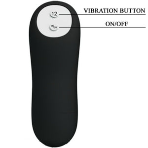 Pretty Love – Plug anal silicone extra stimulation et 12 modes de vibration noir