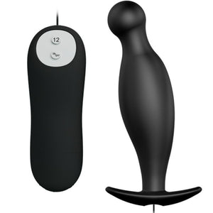 Pretty Love – Plug anal en silicone 12 modes de vibration noir