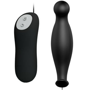 Pretty Love – Plug anal en silicone 12 modes de vibration noir