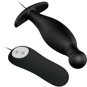 Pretty Love – Plug anal en silicone 12 modes de vibration noir