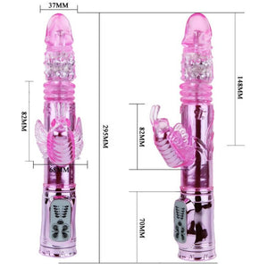 Baile – Vibrateur rechargeable avec stimulateur de papillon rotation et throbbing
