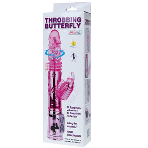 Baile – Vibrateur rechargeable avec stimulateur de papillon rotation et throbbing