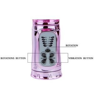 Baile – Vibrateur rechargeable avec stimulateur de papillon rotation et throbbing