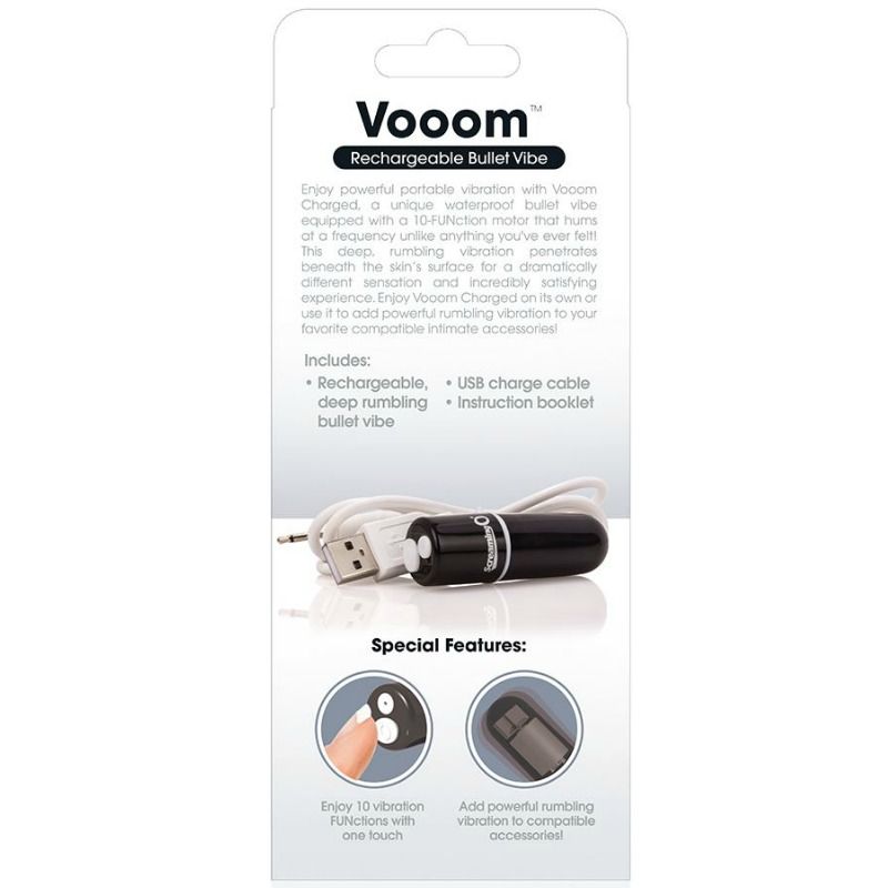 SCREAMING O - BALA VIBRADORA OPLAADBARE VOOOM NEGRO